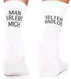 TODO Fahrradsocken Herren. Lustige Rennrad Socken Herren. Man Erlebt Mich Selten Radlos Radsocken Männer (Selten Radlos 43-46)