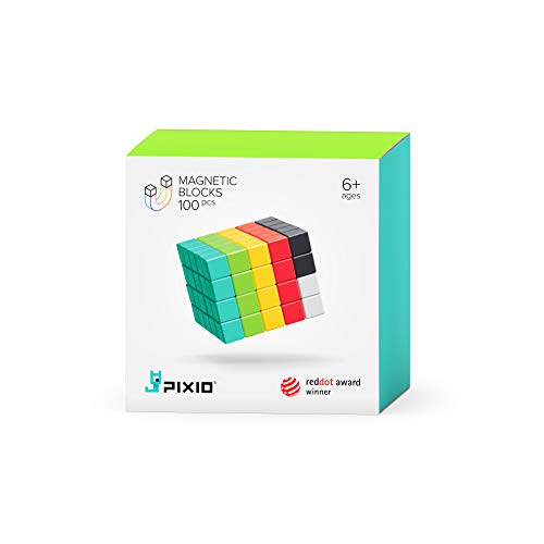 PIXIO-100 Magnetic Building Blocks for Kids - Design Series Magnetic Blocks Building Toys - Magnetic Cubes Toy Building Sets - Cube Magnets for Kids - Magnet Blocks for Kids - Open Ended STEM Toys
