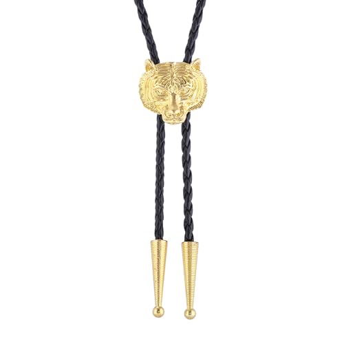 Image of HUABOLA CALYN Bolo Tie for Men Women, Native American Turquoise /Longhorn Bull /Eagle /Horse Bolo ties,Western Tie Costume