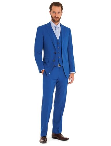 Costume trois pièces homme au design soigné avec veste ajustée et finitions tailleur haut de gamme