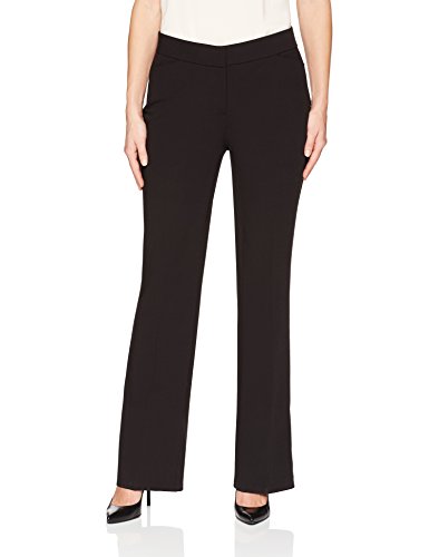 Lark & Ro Women's Bootcut Trouser Pant: Curvy Fit, Black, 10S