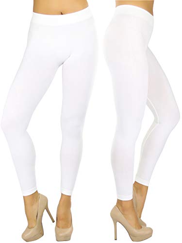 ToBeInStyle Women’s Footless Classic Seamless Style Elastic Microfiber Lightweight Stretch