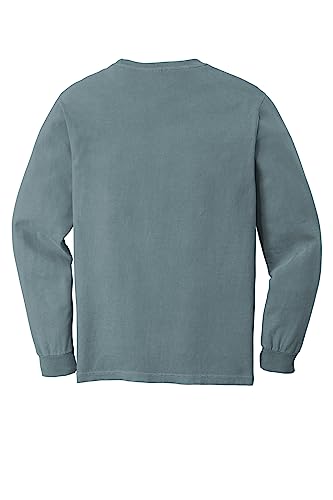Image of Comfort Colors Ringspun Garment-Dyed Long-Sleeve T-Shirt (Ice Blue)