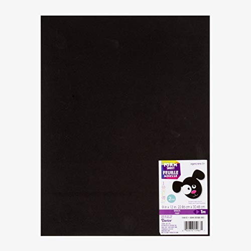 Darice 1144-12 FOAMIES Sheet Black 2MM 9X12IN
