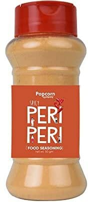 Image of Peri Peri, Papdi Chaat and Tangy Spicy BBQ Instant Seasoning Mix Combo Pack of 3 - Unique Blend of Spices and Herbs for carbs - 180gm By Popcorn & Company
