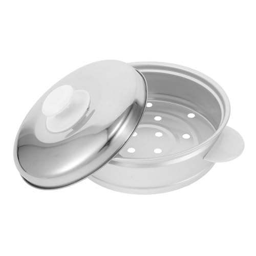 TOPPERFUN 1 Juego Juego de Vapor de Aluminio vaporera Puesto de Verduras al Vapor Cesta de Vapor para albóndigas Bandeja de Vapor cestas de Vapor Estante de Vapor aleación de Aluminio Plata
