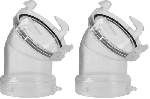 Image of 45 Clearview RV Sewer Hose Adapter with 3 inch Bay Lug - Durable, Leak-Proof Connection (Pack of 2)