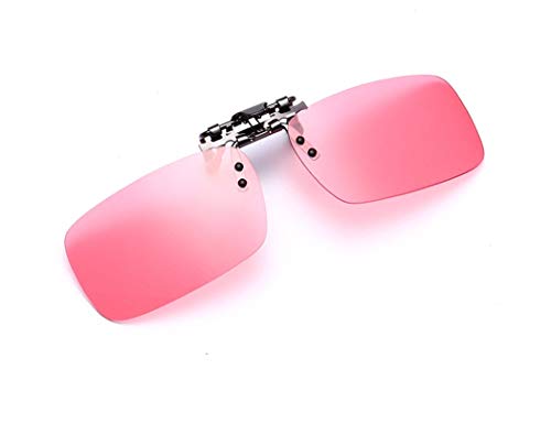 Flydo Rosa Polarisierte Sonnenbrille für Brillenträger Überzieh-Sonnenbrille mit Brillen-Etui für Herren und Damen Sonnenbrillen-Clip für Angeln