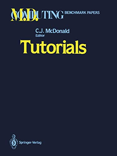Tutorials (M.d. Computing: Benchmark Papers) view 2
