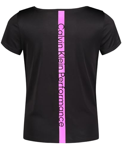 Calvin Klein Girls' Short Sleeve Performance T-Shirt, Crew-Neck Neckline & Logo Detailing2
