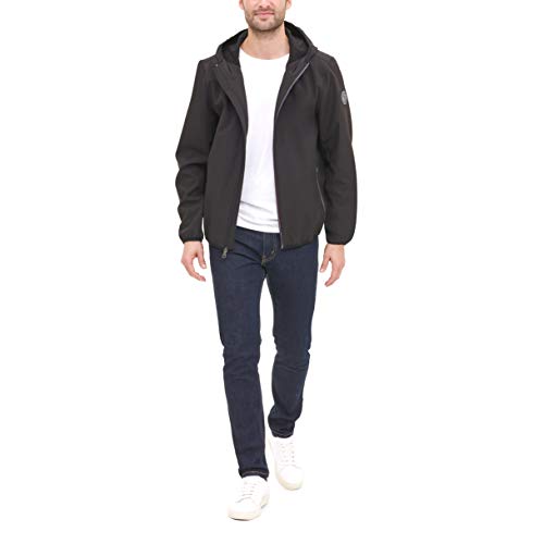 Image of Tommy Hilfiger Men's Lightweight Water Resistant Breathable Hooded Performance Softshell Jacket