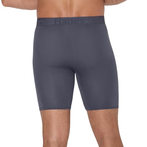 Hanes Originals Supersoft Underwear, Total Support Pouch Boxer Briefs for Men, Long Leg & Regular, 3-Pack4