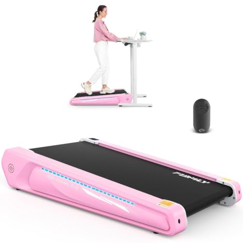Image of FUNMILY Walking Pad Treadmill with 5% Incline, 2.5HP Smallest Under Desk Treadmills for Home Office, Compact Walking Treadmill 300lbs Weight Capacity /Remote Control /Lighting Design