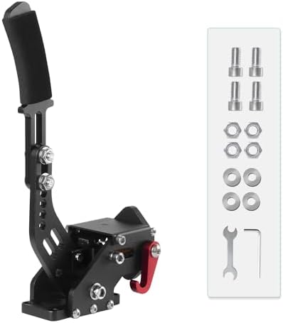 SIMSONN Sim Racing Handbrake 16 Bit PC USB Handbrake for Racing Games, Compatible with Logitech G920 G29 G923 G25 G27 T500 T300 Hall Sensor Handbrake (Black without Clamp)