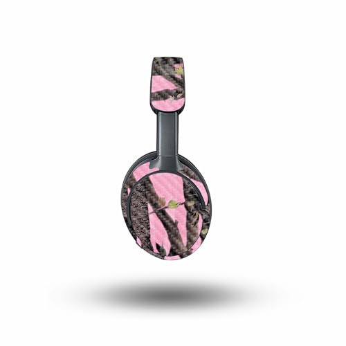 Image of MightySkins Carbon Fiber Skin Compatible with Bose QuietComfort Ultra - Pink Tree Camo | Protective, Durable Textured Carbon Fiber Finish | Easy to Apply