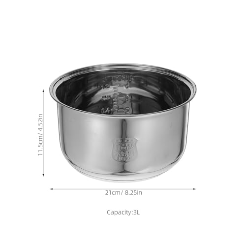 Insert en acier inoxydable pour cuiseur à riz 3 L avec conception de chauffage durable - 3