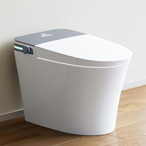 HOROW Bidet Toilet 10" Rough-in, Smart Toilet with Auto Open/Close Lid, Smart Toilet with Bidet Built-in, Instant Warm Water, Elongated Heated Toilet Seat, Dryer, Blackout Flushing and Deodorization Cover