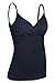 Nursing Tops Tank Shirt Cami Sleep Bra for Maternity and Breastfeeding 3PCS/Pack (Large, Black/Dark Grey/Grey - Second Style)