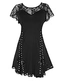 Dare to Wear Victorian Gothic Boho Women's Plus Size Roxann Corset Top Black 1x
