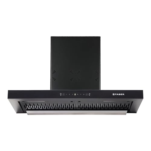 Image of Faber Cygnus 90cm 1400m /hr Autoclean Filterless T-Shape Chimney|Built-In Oil Collector|Odour Sensor|Touch & Gesture Control|12Yr Motor,5Yr Comprehensive Warranty by Faber | HOOD CYGNUS IN3DHCSCFLBK90