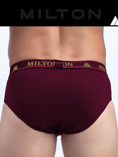 Image of Milton Mens Cotton Solid Outer Elastic Brief | Premium Soft Cotton Underwear | Breathable & Skin-Friendly Briefs with Comfort Fit Waistband | Pack of 1, Color May Vary as per Availability