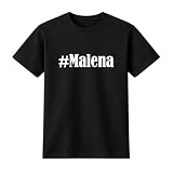 Herren T-Shirt #Malena'Größe'XL'Farbe'Schwarz'Druck'Weiss