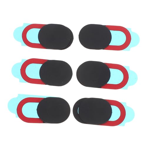 Gadpiparty Oval Webcam Privacy Camera Slider Shutter Sticker 6PCS Sturdy Protective Cover for Laptop Tablet Phone (Black)