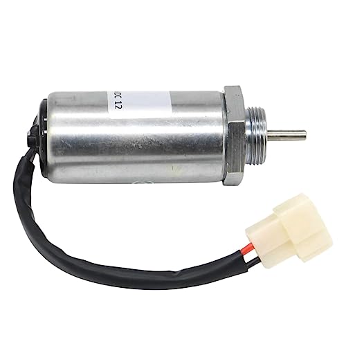 Excavator Engine Stop Solenoid Compatible with Isuzu EX400 3LD1 3LD2 4LE1 12V 897329-5680 8973295680