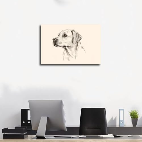 Poster rétro labrador sur toile : l'âme de votre décoration murale