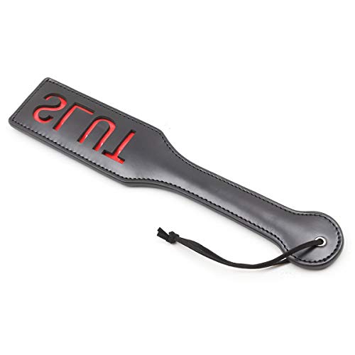 Fuwok - Pala de mano de piel para deportes de Halloween 2019-1 (Negro-ST)