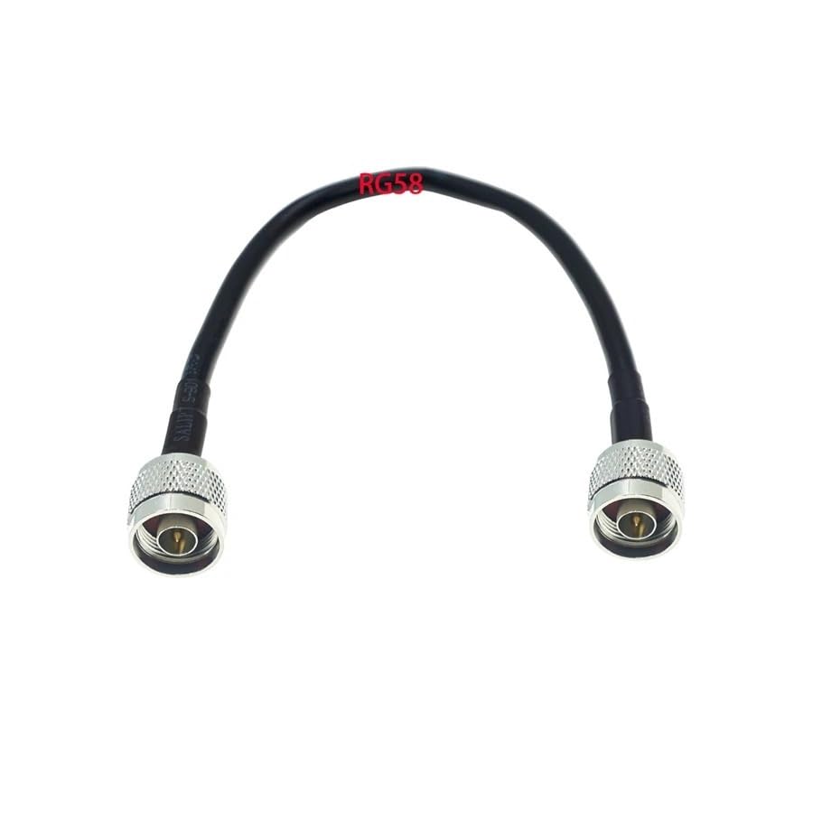 N Male to N Male Plug Connector for RG58 RG142 RG174 RG316 RG400 RG402 RG405 Connector Test Coax Cable(RG174,10M)