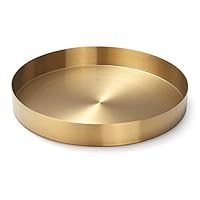 Gold Stainless Steel Round Jewelry and Make up Organiser/Candle Plate Decorative Tray