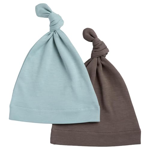 MON CHOU Baby Knotted Hat, 100% Organic Pima Cotton Jersey Beanie, Super-Soft Cap for Newborn Infant Boy Girl Unisex