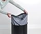 Brabantia Wäschebox mit Korkdeckel, Schwarz, 60 L
