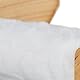 Relaxdays Katzenhängematte, Wand, hängendes Katzenbett, Plüsch, HBT: 17x39,5x32,5 cm, Katzenwandliege Holz, weiß/Natur