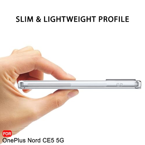 Image of TheGiftKart Back Cover Soft Case for OnePlus Nord CE 5 5G | Best Camera Protection | Inbuilt Dust Plugs & Anti-Slip Grip | Ultra Clear Slim Back Cover Case for OnePlus Nord CE5 (Silicone, Transparent)