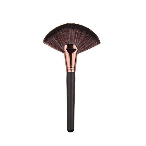Tenworld 1 PC Face Makeup Fan Shaped Blusher Brushes Powder Foundation Cosmetic Brush