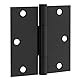 National Hardware Quietschschutzscharniere, quadratisch, 3er-Pack in mattschwarz