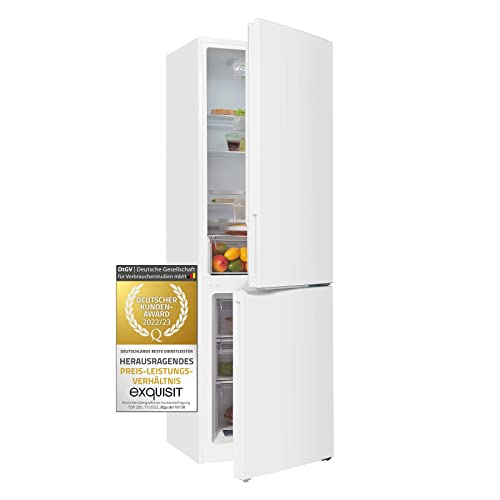 Exquisit Kühl- und Gefrierkombination KGC320-90-040E weiss | 315 L Volumen...