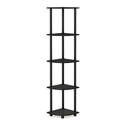 FURINNO Toolless Shelves, Wood, Espresso/Black, one size Cover