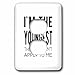 3dRose Im the Youngest The Rules Donâ€™t Apply to Me. Black on... - Light Switch Covers (lsp-382330-6)