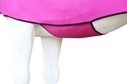 Image of Large Challenger Horse Comfort Stretch Sleazy Full Body Sheet with Neck - 4-Way Stretch Spandex Hood, Seamless Face Design - Berry Ombre 521MW13