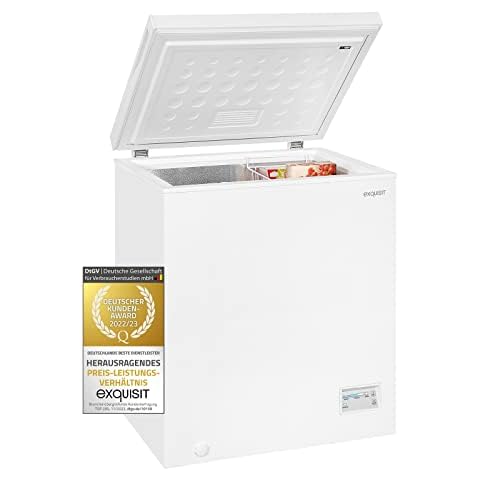 Exquisit Congelador GT150-E-040E blanco con cesta y ruedas Cover