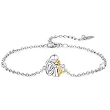 JUSTKIDSTOY Dog Bracelet 925 Sterling Silver Cute Animal Adjustable Bracelets Dog Jewelry Gifts for Women Girls Pet Lover