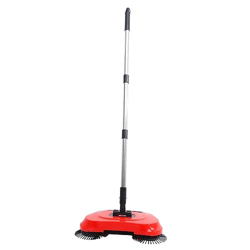 VALICLUD Multi Functional Hand Push Sweeper Broom with Enclosed Trash Bin Rotating Floor Cleaning Mop for Effortless Home Cleanup Handle Suitable