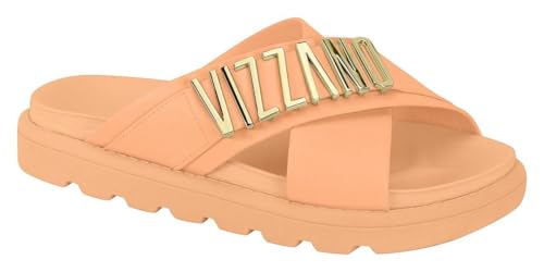 Vizzano Fashion Slide Sandals for Women – Stylish & Comfortable Slip-On Sandals (Peach, US Footwear Size System, Adult, Women, Numeric, Medium, 6)