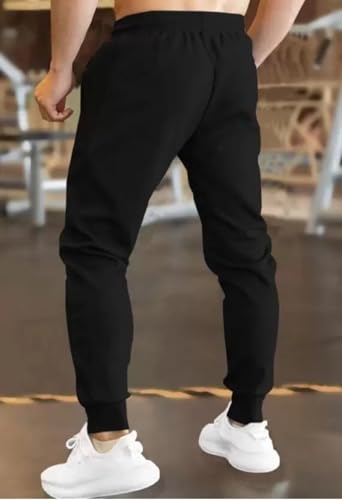 Image of Track Pants for Mens || Joggers for Mens || Men's Sports Regular Fit Polyester Track Pant with Two Side Zipper Pockets (L14 Arrow)