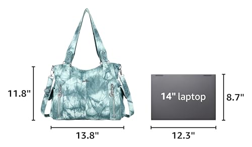 Image of Angel Kiss Handbags for Womens Top-Handle Hobo Purse Roomy Casual Shoulder Bags PU Tote Satchel Purse for Women