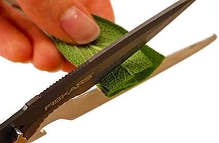 Fiskars Cuts + More Multi-tool Scissors, Includes Protective Case With Scissor Sharpener, Length: 23 cm, Titanium Coating, Stainless Steel Blade/Plastic Handles, Black/Orange, 1000809