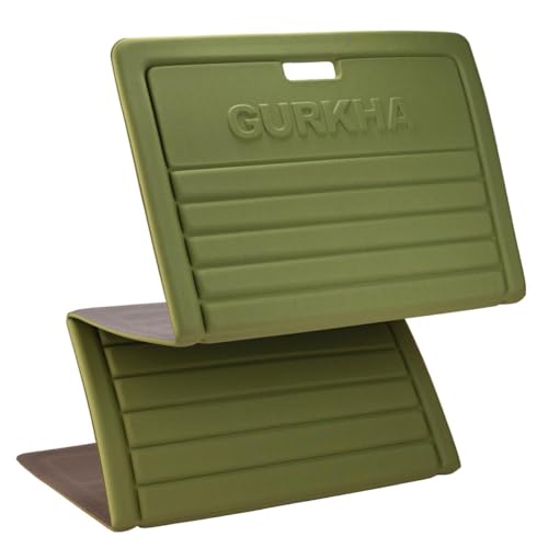 Image of 13mm GURKHA Foldable Performance Yoga Mat for Men & Women | Non-Slip, India's First Foldable Extra-Cushioned Mat for Yoga, Pilates, HIIT & Floor Workouts | Portable, Durable & Lightweight Fitness Mat - Deep Forest (Green) | 6ft X 2ft